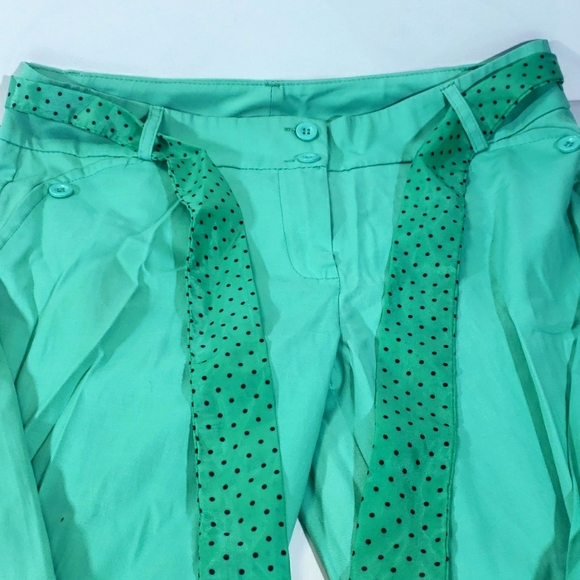 Defacto Mediterranean Fashion Beautiful Green 💚 Pant& Belt Size 36 - Picture 2 of 12